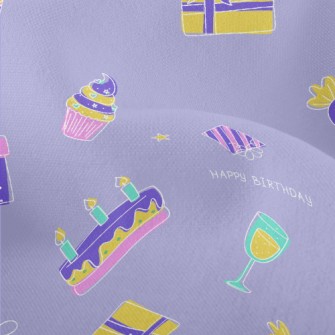 Birthday Cake Balloon Champagn Lightweight Performance Linen