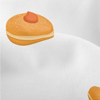 Hand-painted Strawberry Cream  Lightweight Performance Linen