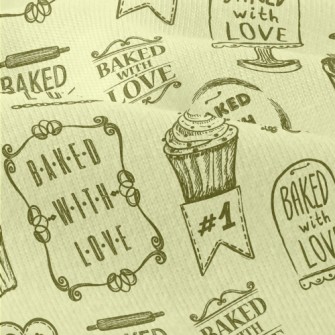 Handwritten Love Words And Cak Modern Jersey