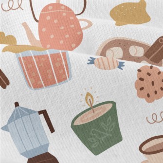 Cute Cake Teapot Biscuit Cup Modern Jersey