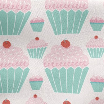 Pink Cream Cherry Cake Jersey Backed Fleece