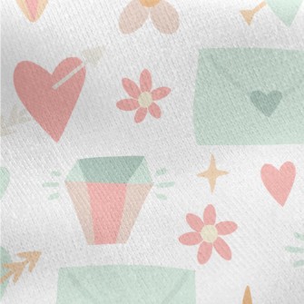 Pierced Heart Envelope Flower  Jersey Backed Fleece
