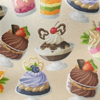 Hand Drawn Various Flavor Dess Jersey Backed Fleece