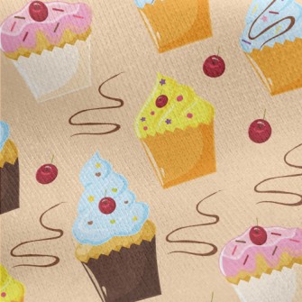 Various Flavor Cup Cakes Jersey Backed Fleece