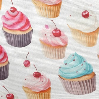 Realistic Hand Drawn Cherry Cu Pongee