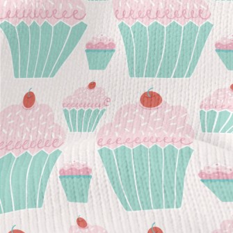 Pink Cream Cherry Cake Stretch Jersey