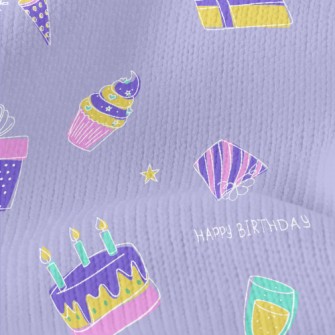 Birthday Cake Balloon Champagn Stretch Jersey