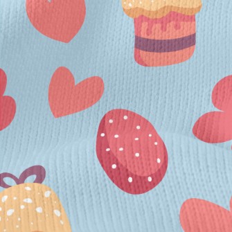 Love Flower Cake Easter Eggs Stretch Jersey