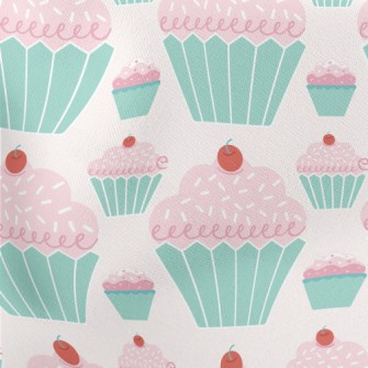 Pink Cream Cherry Cake Lightweight Cotton Poplin