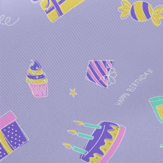 Birthday Cake Balloon Champagn Midweight Cotton Poplin