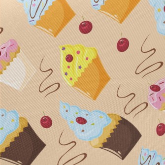 Various Flavor Cup Cakes Midweight Cotton Poplin