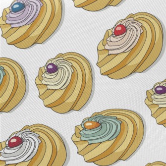 Various Colors Of Icing Cookie Midweight Cotton Poplin