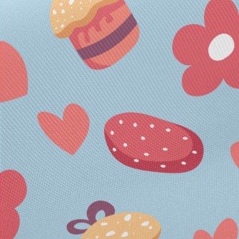Love Flower Cake Easter Eggs Midweight Cotton Poplin