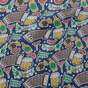 Oktoberfest Pattern Birdseye Piqué