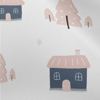 Lovely Gentle House Trees Chiffon