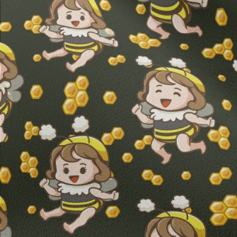 Bee Girl With Honeycomb Chiffon