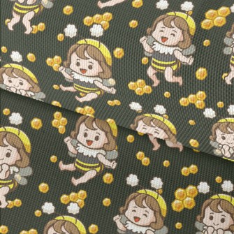 Bee Girl With Honeycomb Waterproof Oxford