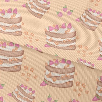 Hand Drawn Strawberry Flower C Waterproof Oxford