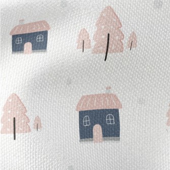 Lovely Gentle House Trees Waterproof Canvas