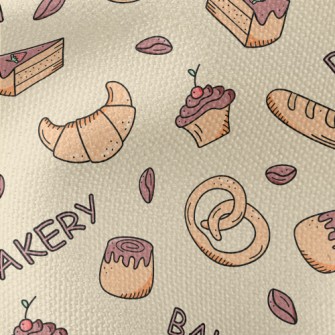 Chocolate Cake And Bread Waterproof Canvas