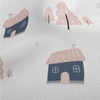 Lovely Gentle House Trees Athletic Mesh Flat Back