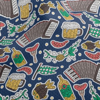 Oktoberfest Pattern Athletic Mesh Flat Back