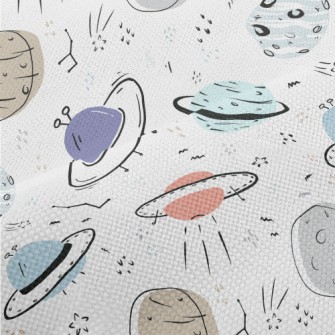 Simple Color Universe And UFO Performance Linen
