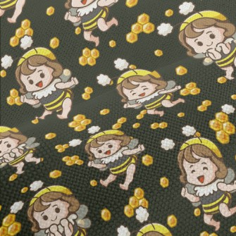 Bee Girl With Honeycomb Performance Linen