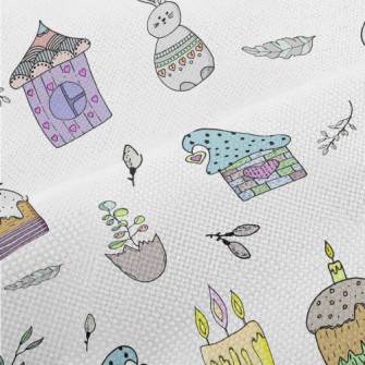 Colorful House Cake Bunny Performance Linen