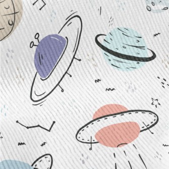 Simple Color Universe And UFO Standard Corduroy