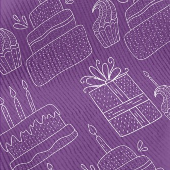 Simple White Line Birthday Cak Standard Corduroy