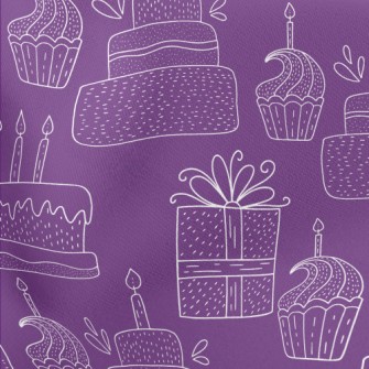 Simple White Line Birthday Cak Stretch Ponte