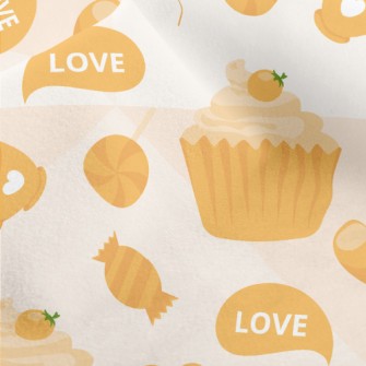 Yellow Cake Candy Love Heart Micro Fleece