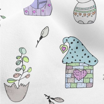 Colorful House Cake Bunny Micro Fleece