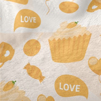 Yellow Cake Candy Love Heart Minky