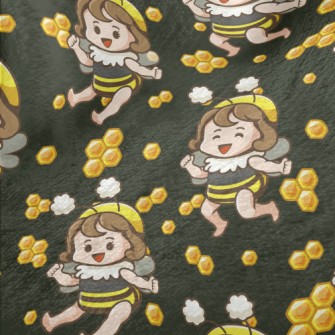 Bee Girl With Honeycomb Minky