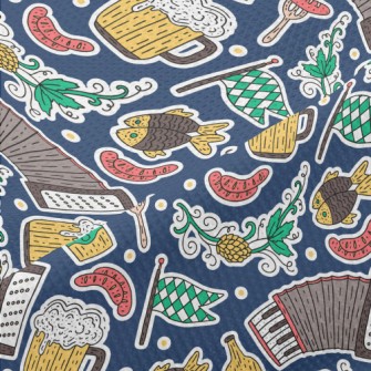 Oktoberfest Pattern Piqué