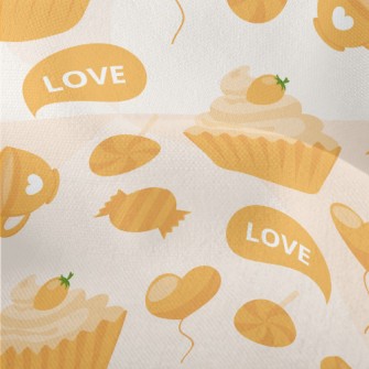 Yellow Cake Candy Love Heart Lightweight Performance Linen