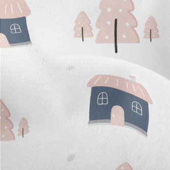 Lovely Gentle House Trees Lightweight Performance Linen
