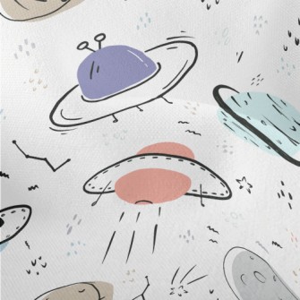 Simple Color Universe And UFO Lightweight Performance Linen