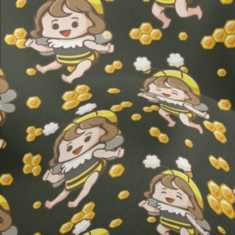 Bee Girl With Honeycomb Lightweight Performance Linen