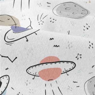Simple Color Universe And UFO Modern Jersey