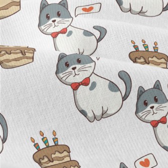 Colorful Cat And Birthday Cake Modern Jersey