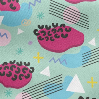 Irregular Pattern Of Oblique L Jersey Backed Fleece