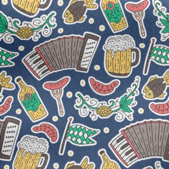 Oktoberfest Pattern Jersey Backed Fleece