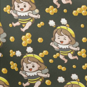 Bee Girl With Honeycomb Pongee