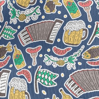 Oktoberfest Pattern Stretch Jersey