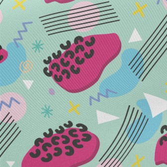 Irregular Pattern Of Oblique L Midweight Cotton Poplin