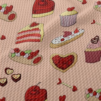 Heart Cakes And Desserts Birdseye Piqué