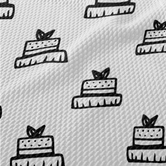 Simple Black And White Cake Birdseye Piqué